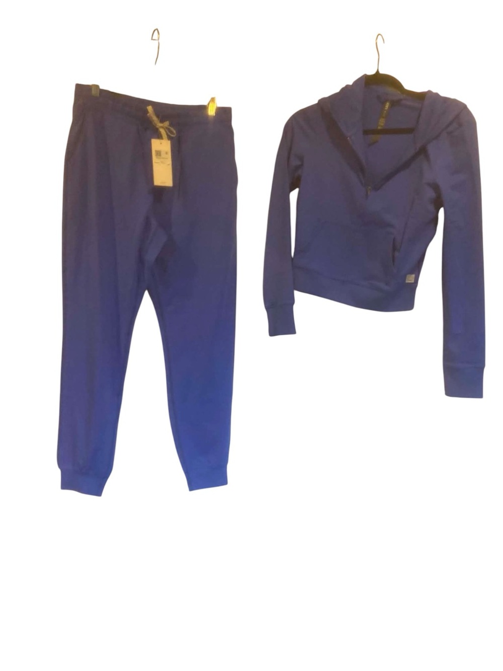 NWT Vuori Performance Joggers Long/ Hallo Mini Full Zip ELECTRIC BLUE Size Small